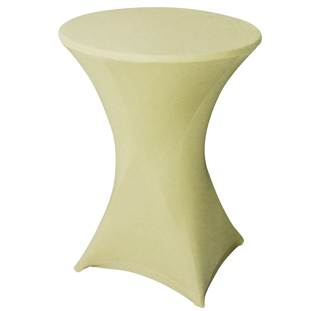 Stretch Stehtischhusse beige Ø85cm Tischhusse