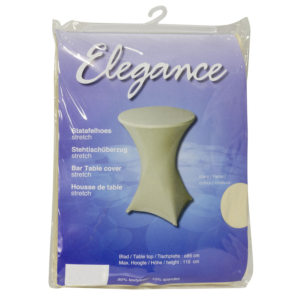 Stretch Stehtischhusse beige Ø85cm Tischhusse