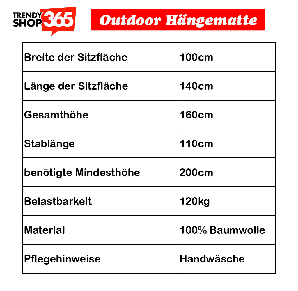 Hängesessel belastbar bis 120kg