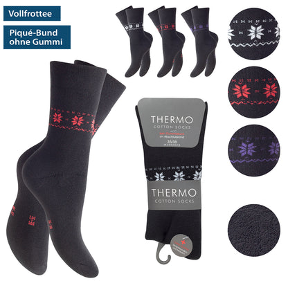 6 Paar Thermo Baumwollsocken für Damen