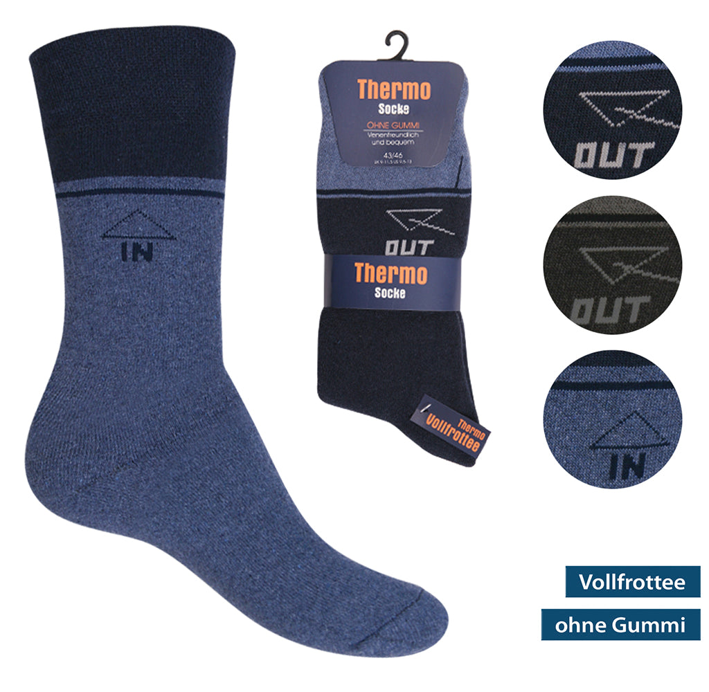 6 Paar Thermo Baumwollsocken für Herren