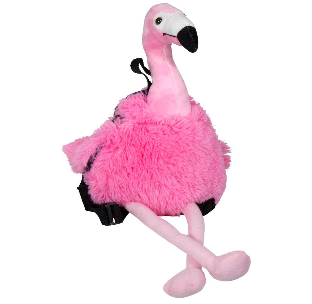 Plüschtier und Rucksack Flamingo