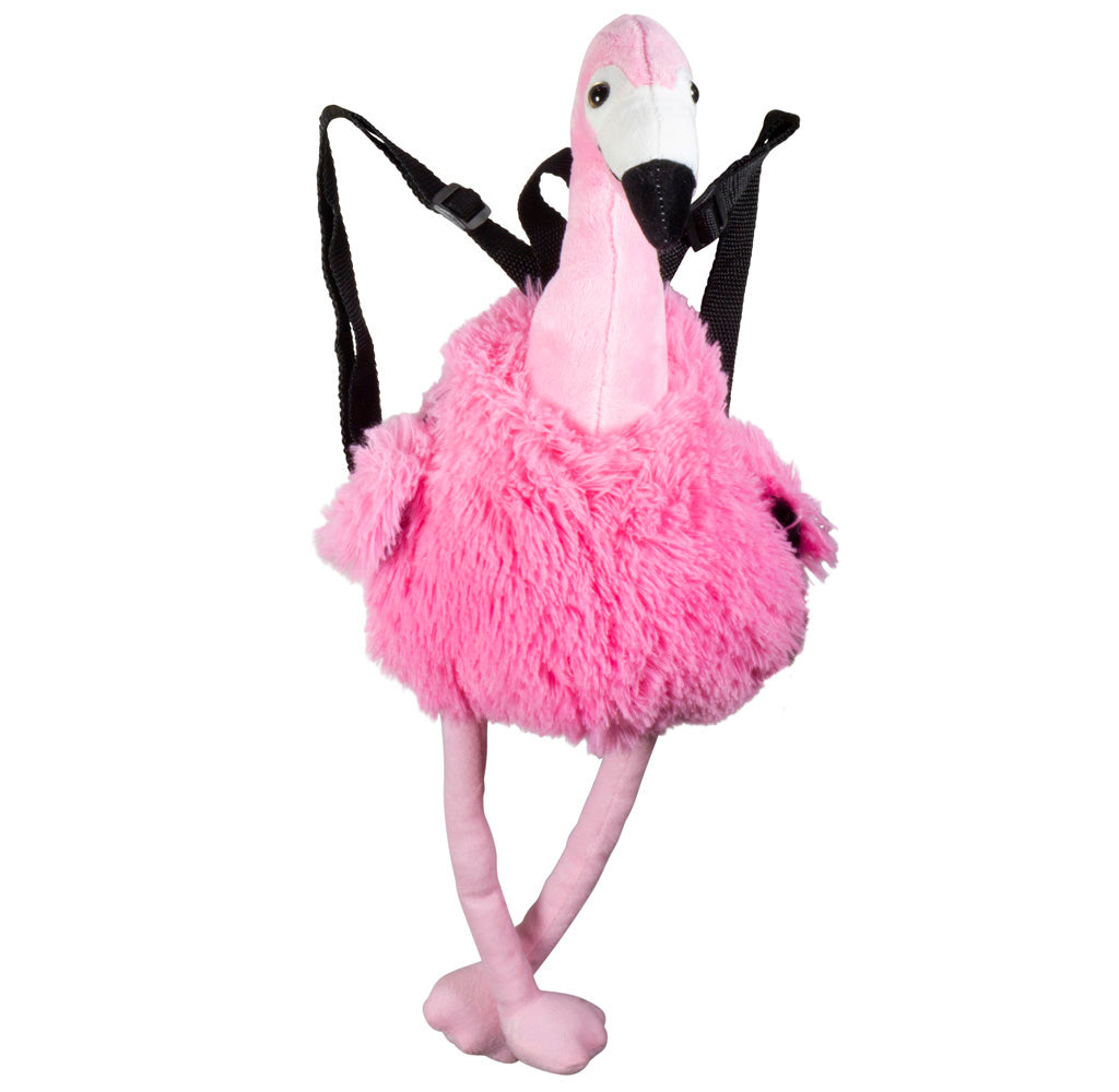 Plüschtier und Rucksack Flamingo