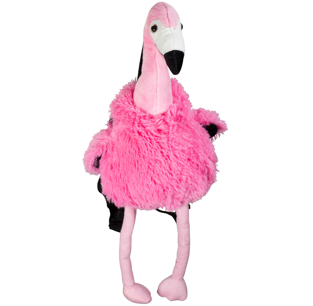 Plüschtier und Rucksack Flamingo