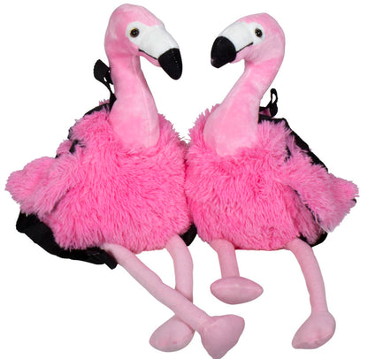 Plüschtier und Rucksack Flamingo