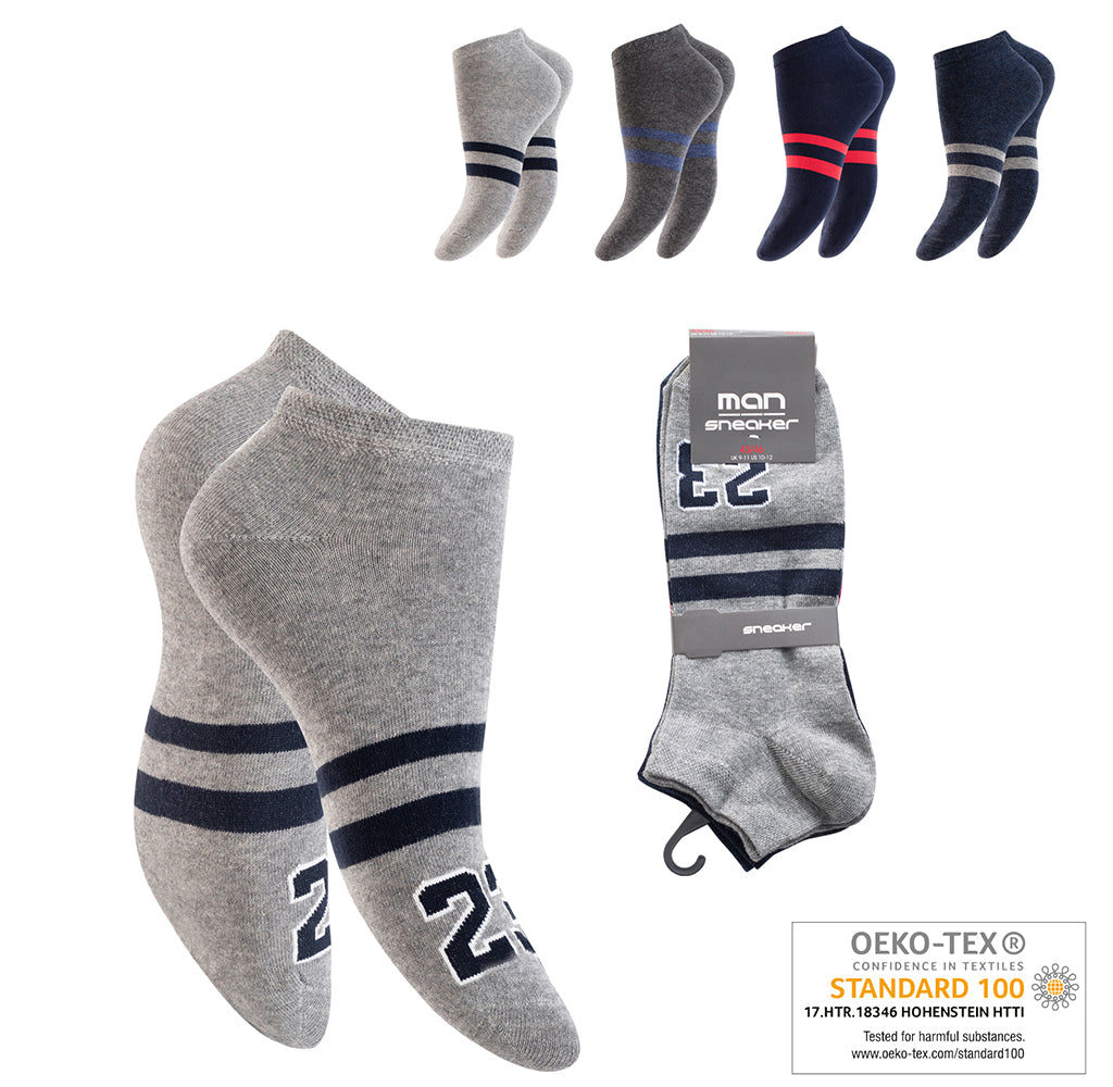 Herren-Sneaker Herrensocken blau grau