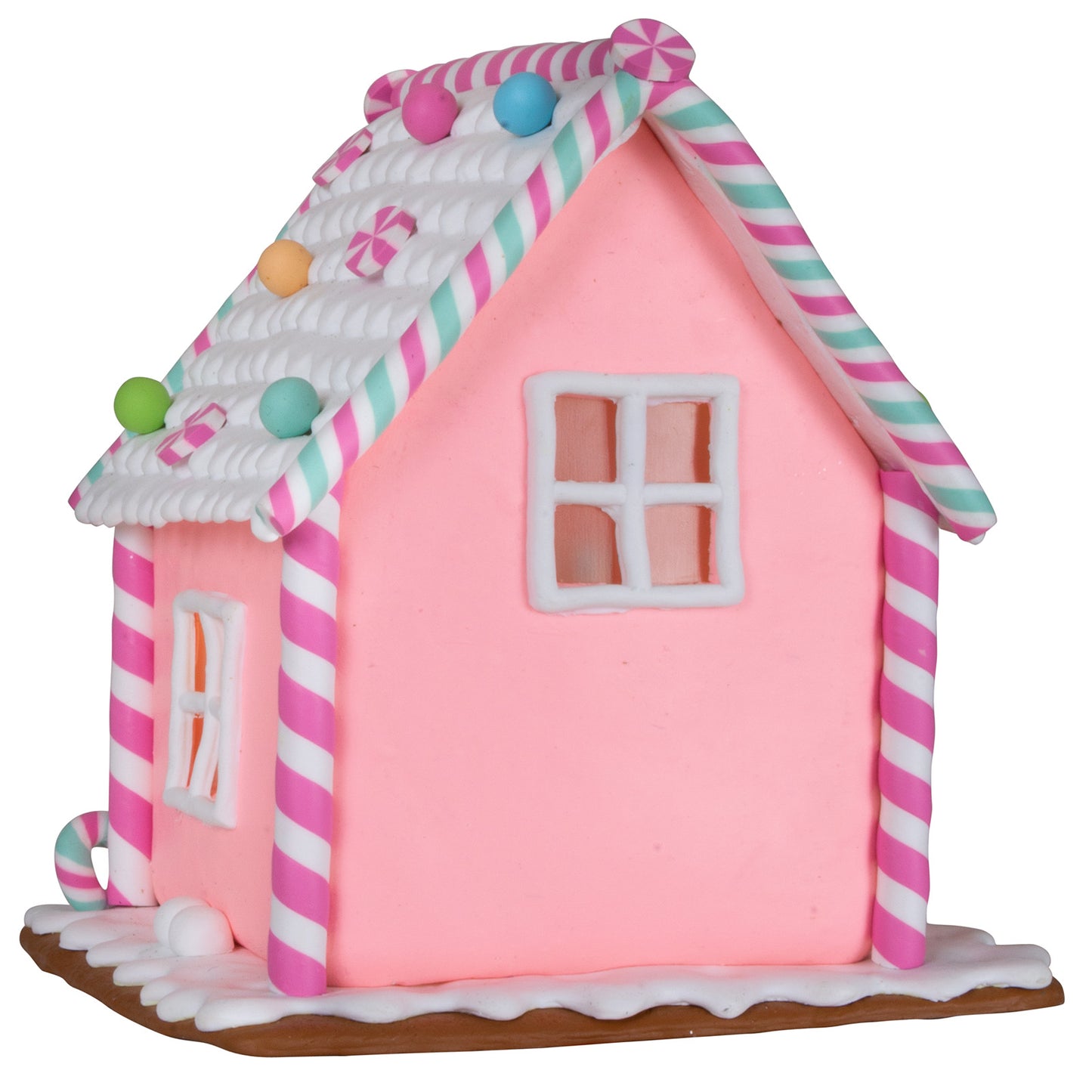 LED Lebkuchenhaus 15cm rosa