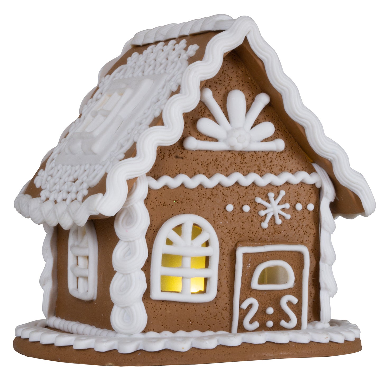 LED Lebkuchenhaus 13cm braun