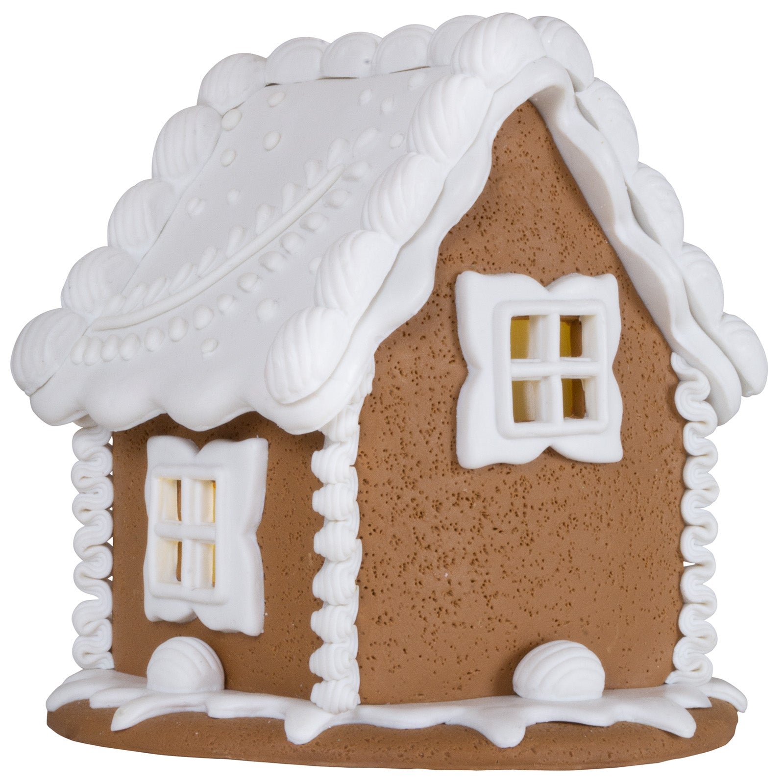 LED Lebkuchenhaus 14cm braun